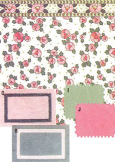 Dollhouse Miniature Wallpaper, Cottage Rose, Pink